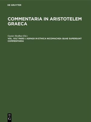 cover image of Aspasii in Ethica Nicomachea quae supersunt commentaria